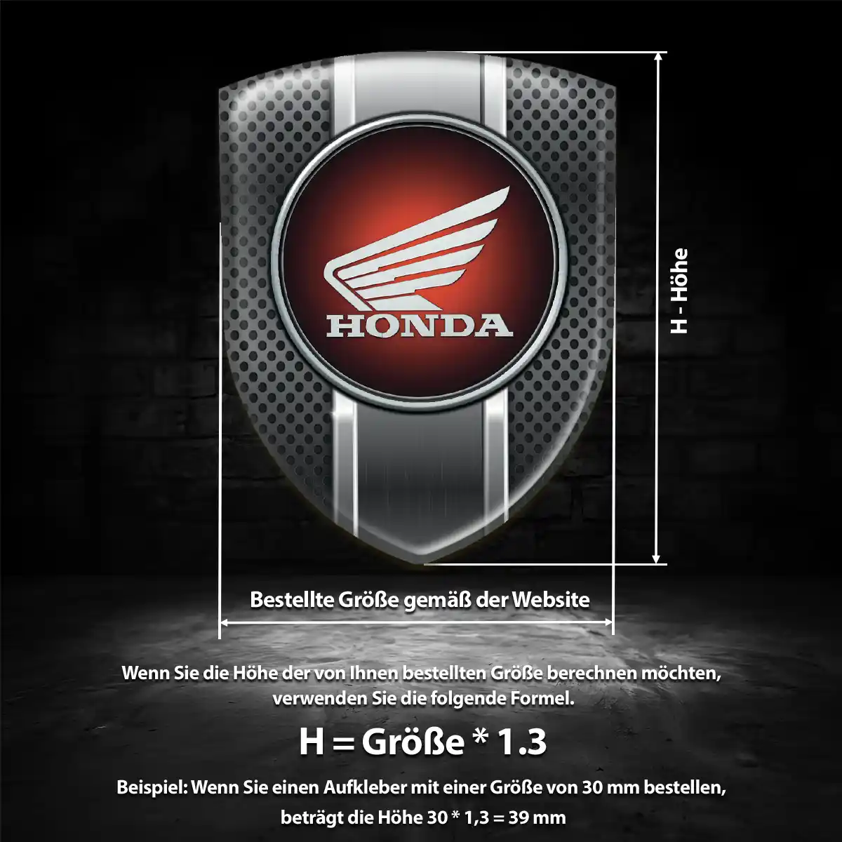 Honda Aufkleber Wappen Auto Limitierte Auflage
