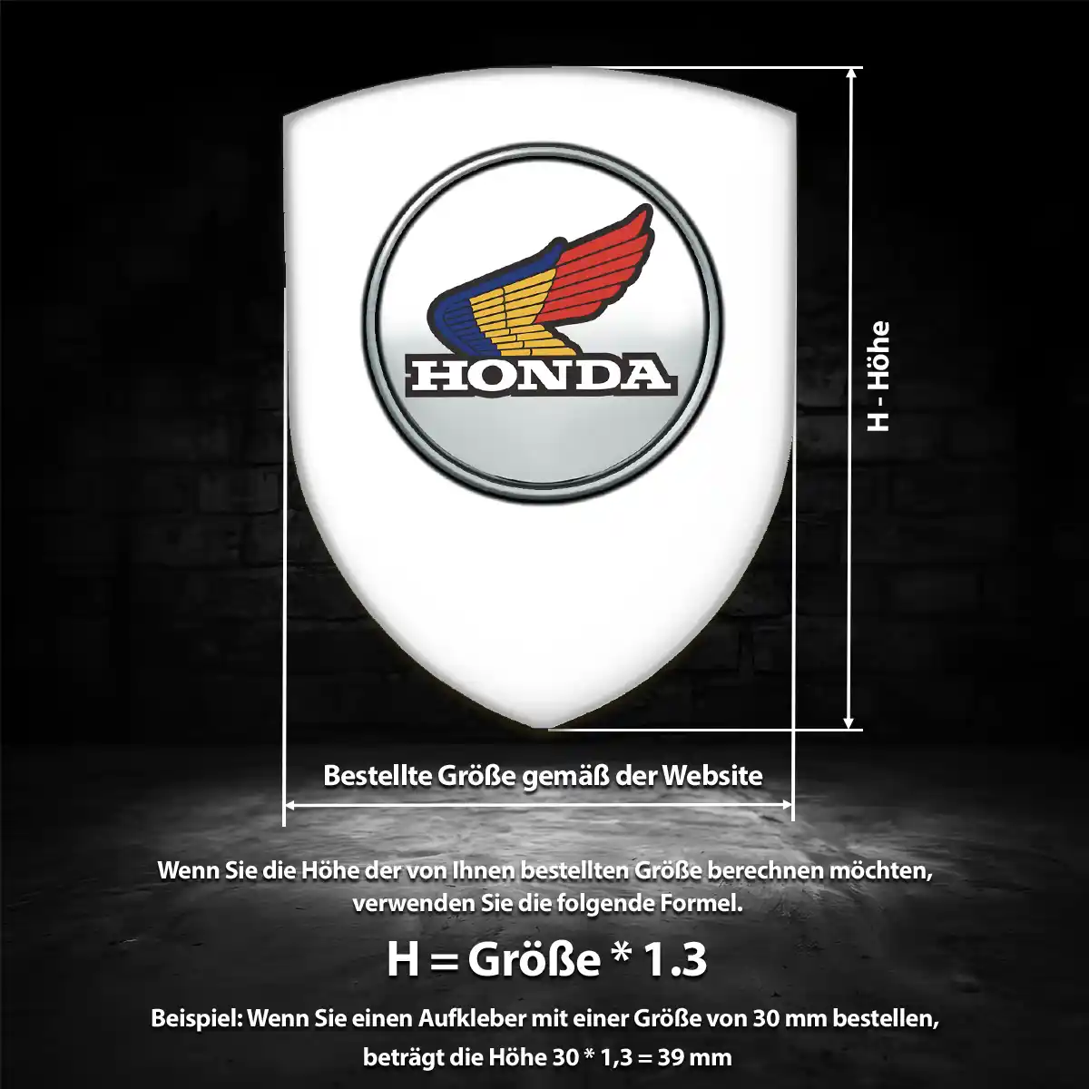 Honda Aufkleber Wappen Auto Modernes Design