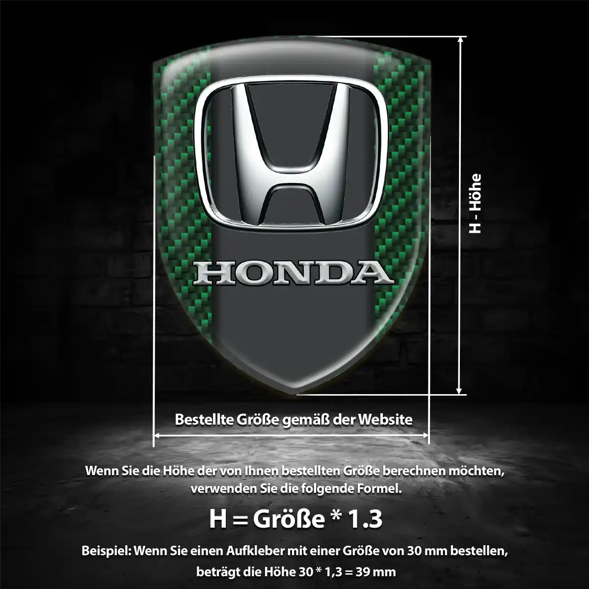 Honda Aufkleber Wappen Auto Premiumqualität