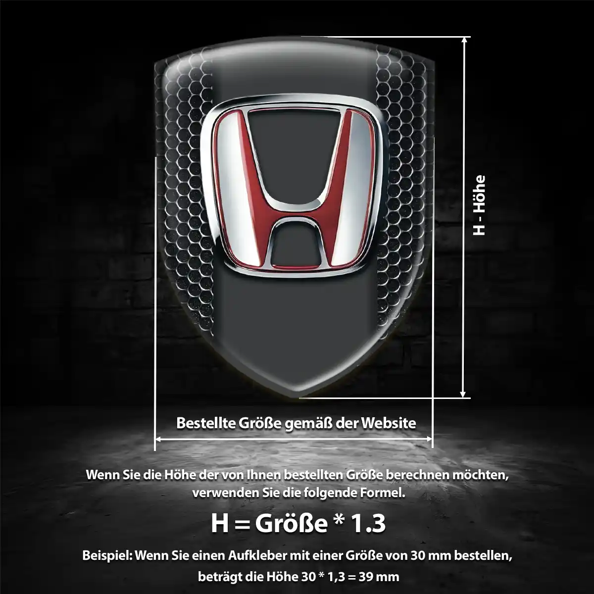 Honda Aufkleber Wappen Auto Stilvolles Design