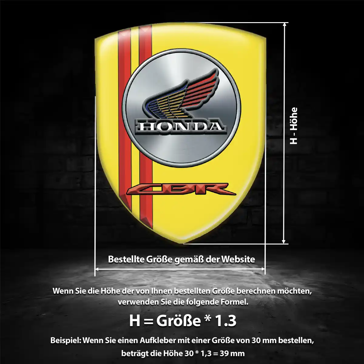 Honda Aufkleber Wappen Emblem Auto Elegantes Design