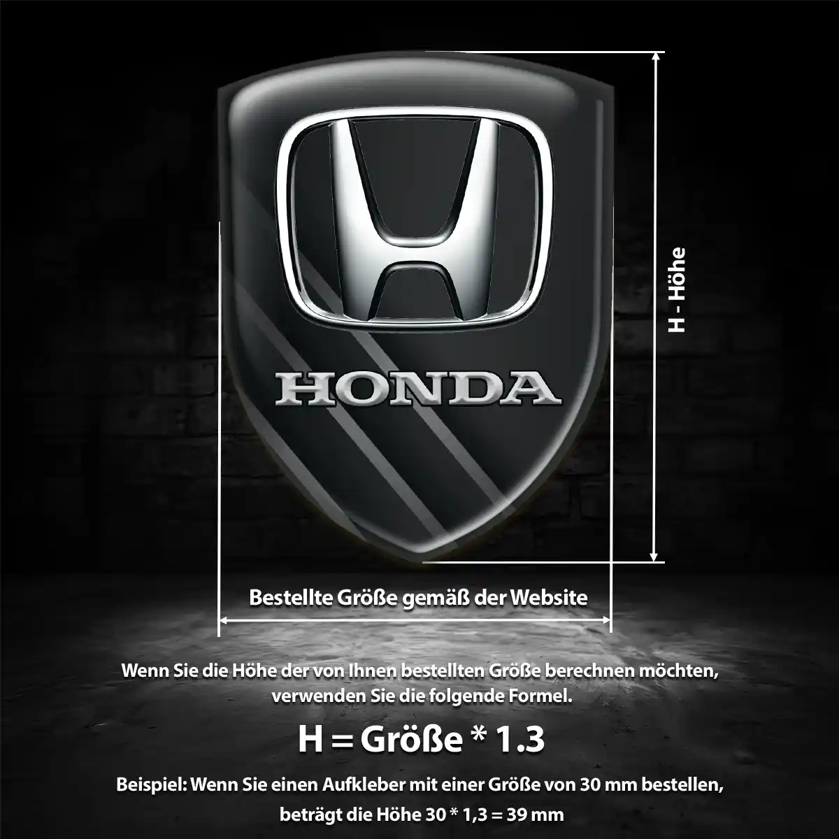 Honda Aufkleber Wappen Emblem Auto Hohe Qualität