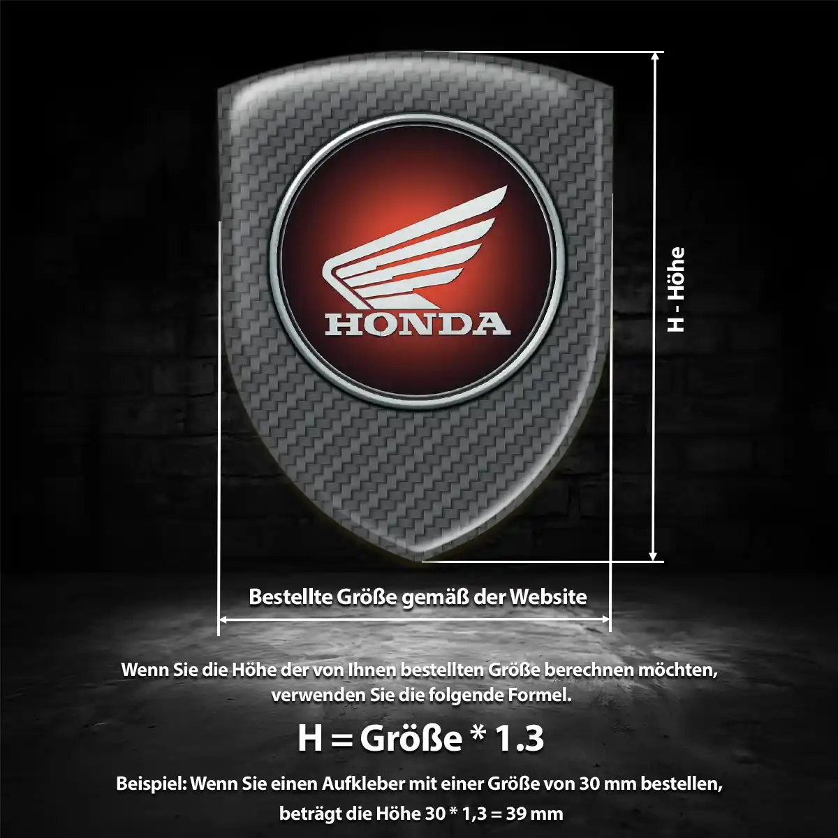 Honda Aufkleber Wappen Emblem Auto Interieurdesign
