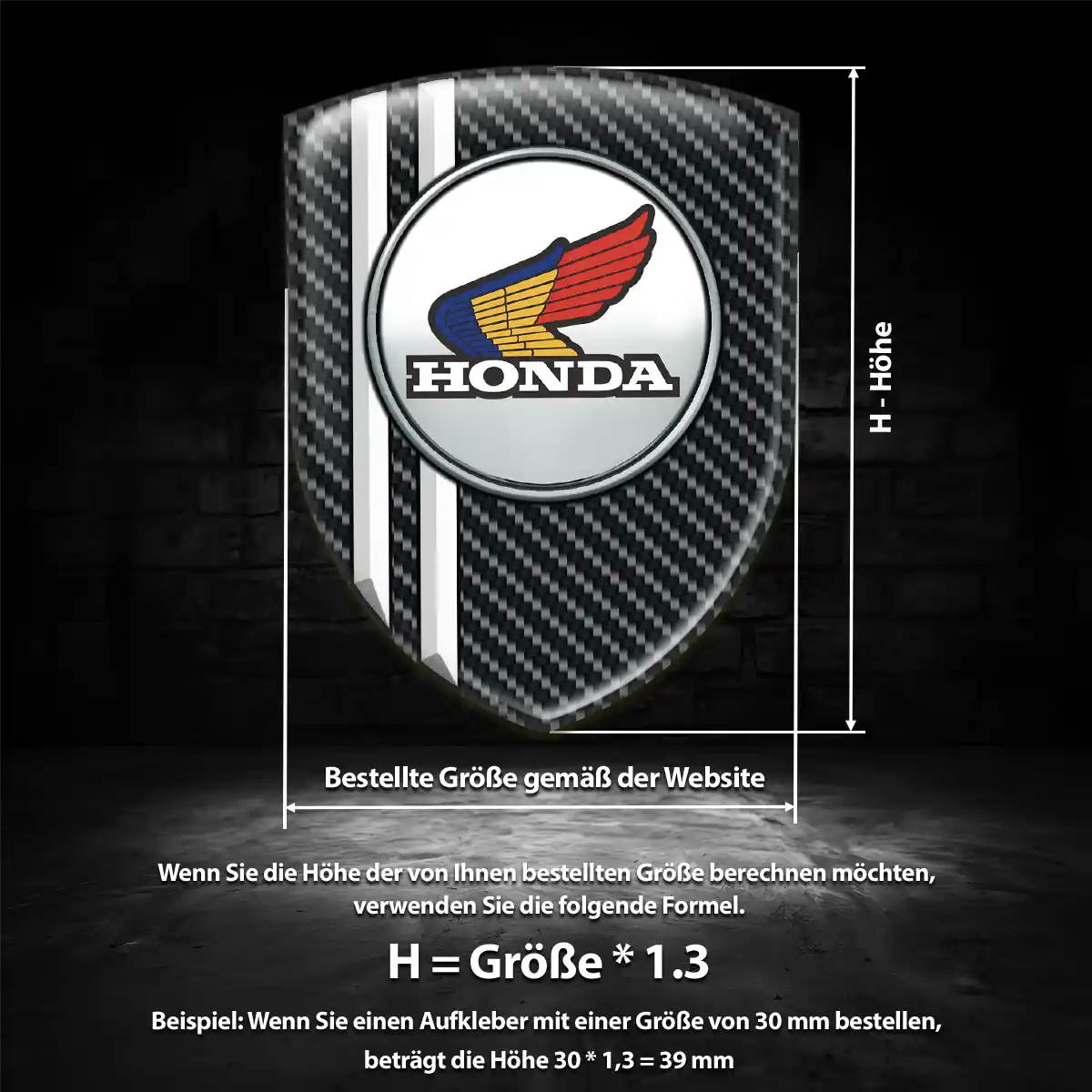Honda Aufkleber Wappen Emblem Auto Limitierte Auflage
