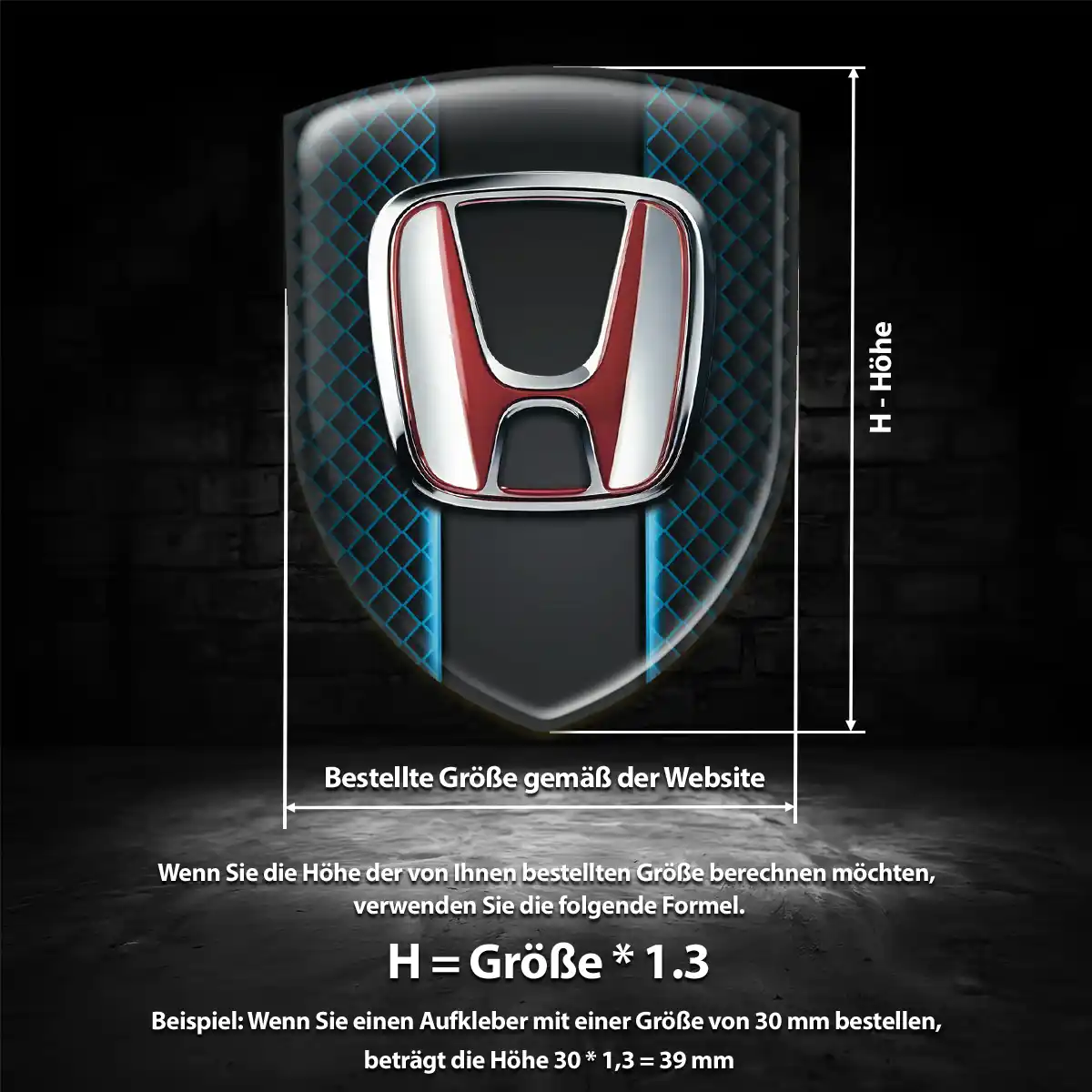 Honda Aufkleber Wappen Emblem Auto Stilvolles Design