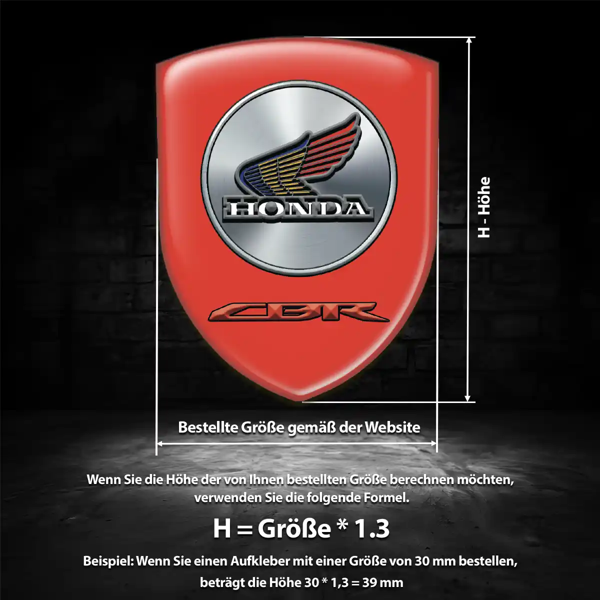Honda Aufkleber Wappen Emblem Edles Design