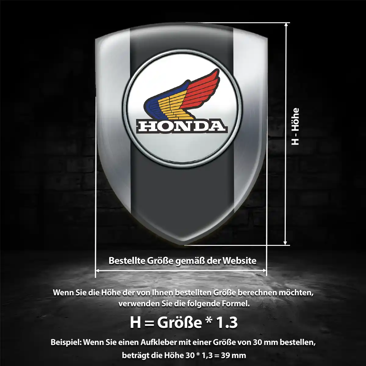 Honda Aufkleber Wappen Emblem Elegantes Design