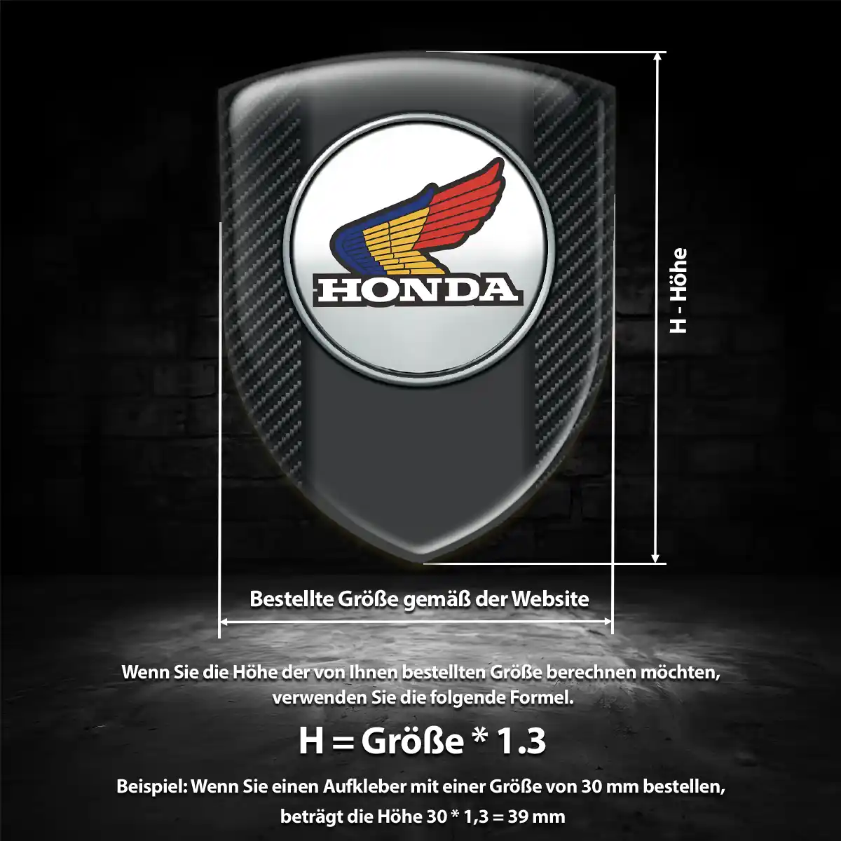 Honda Aufkleber Wappen Emblem Erstklassige Qualität