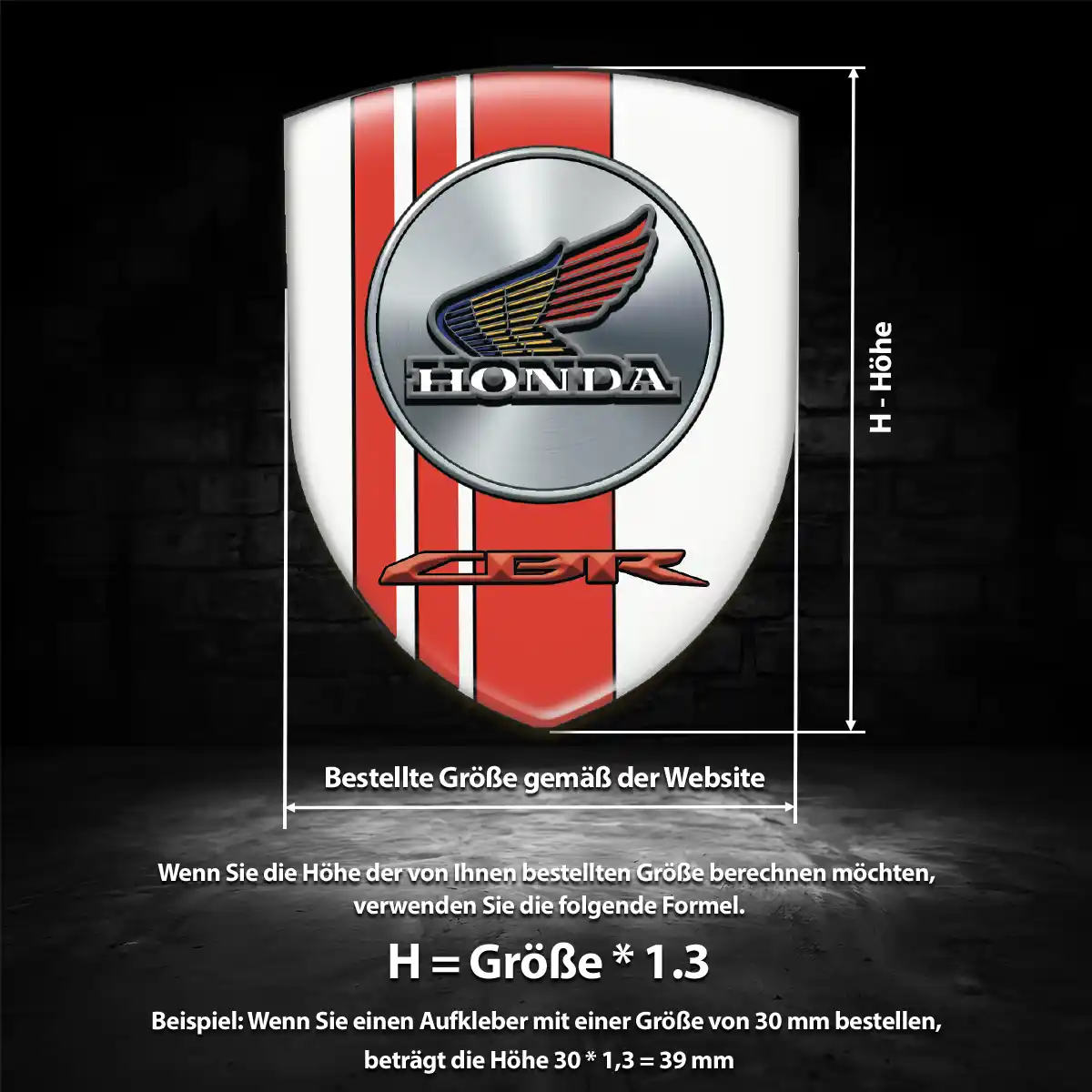 Honda Aufkleber Wappen Emblem Exterieurdesign