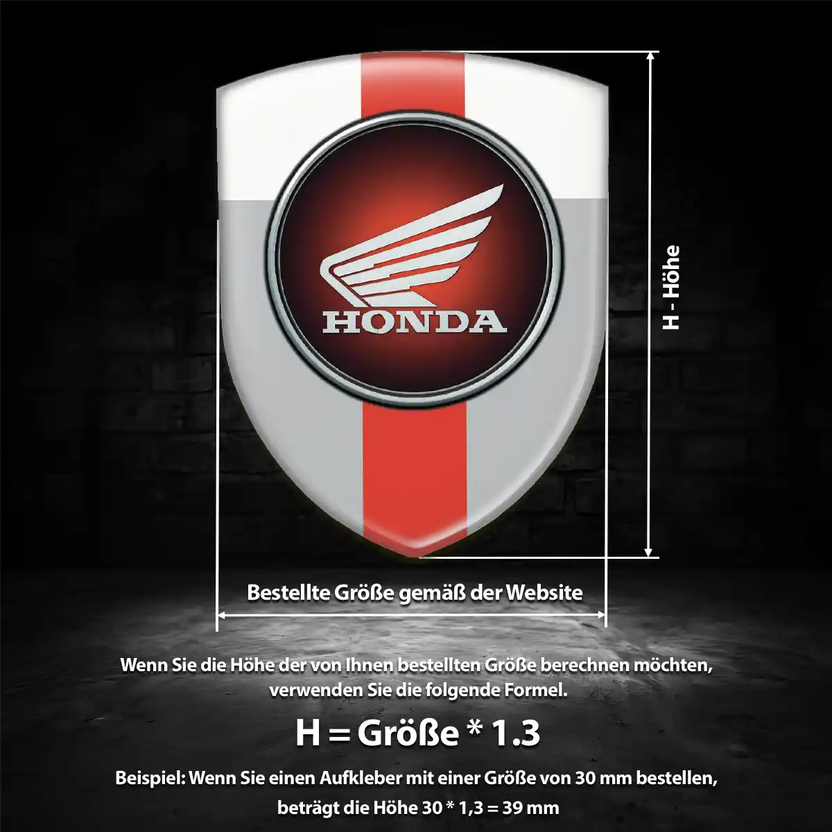 Honda Aufkleber Wappen Emblem Hohe Qualität