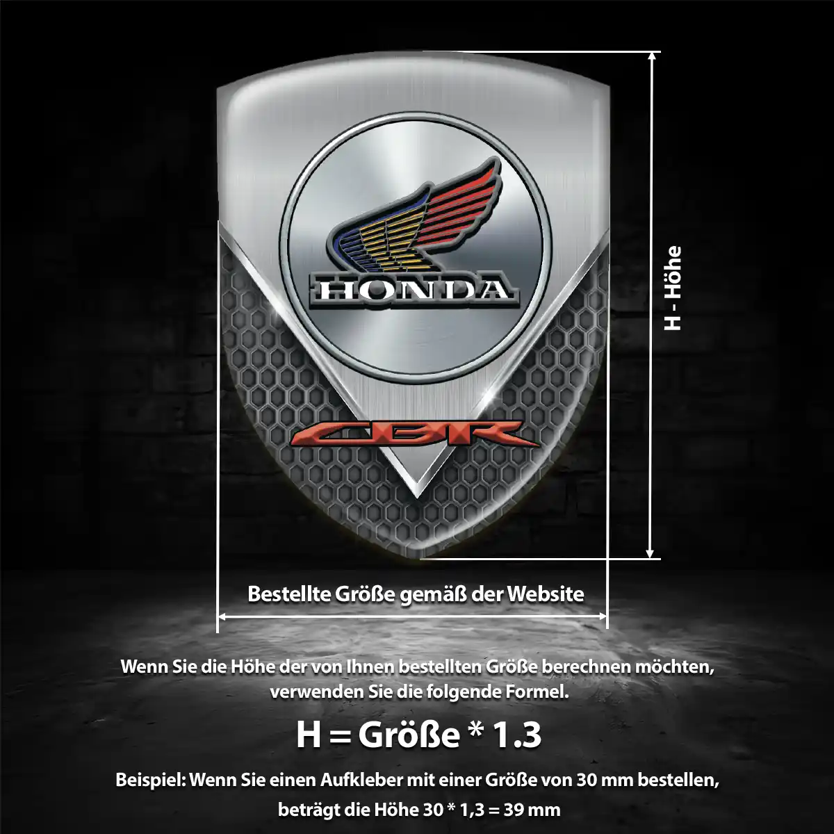 Honda Aufkleber Wappen Emblem Limitierte Auflage