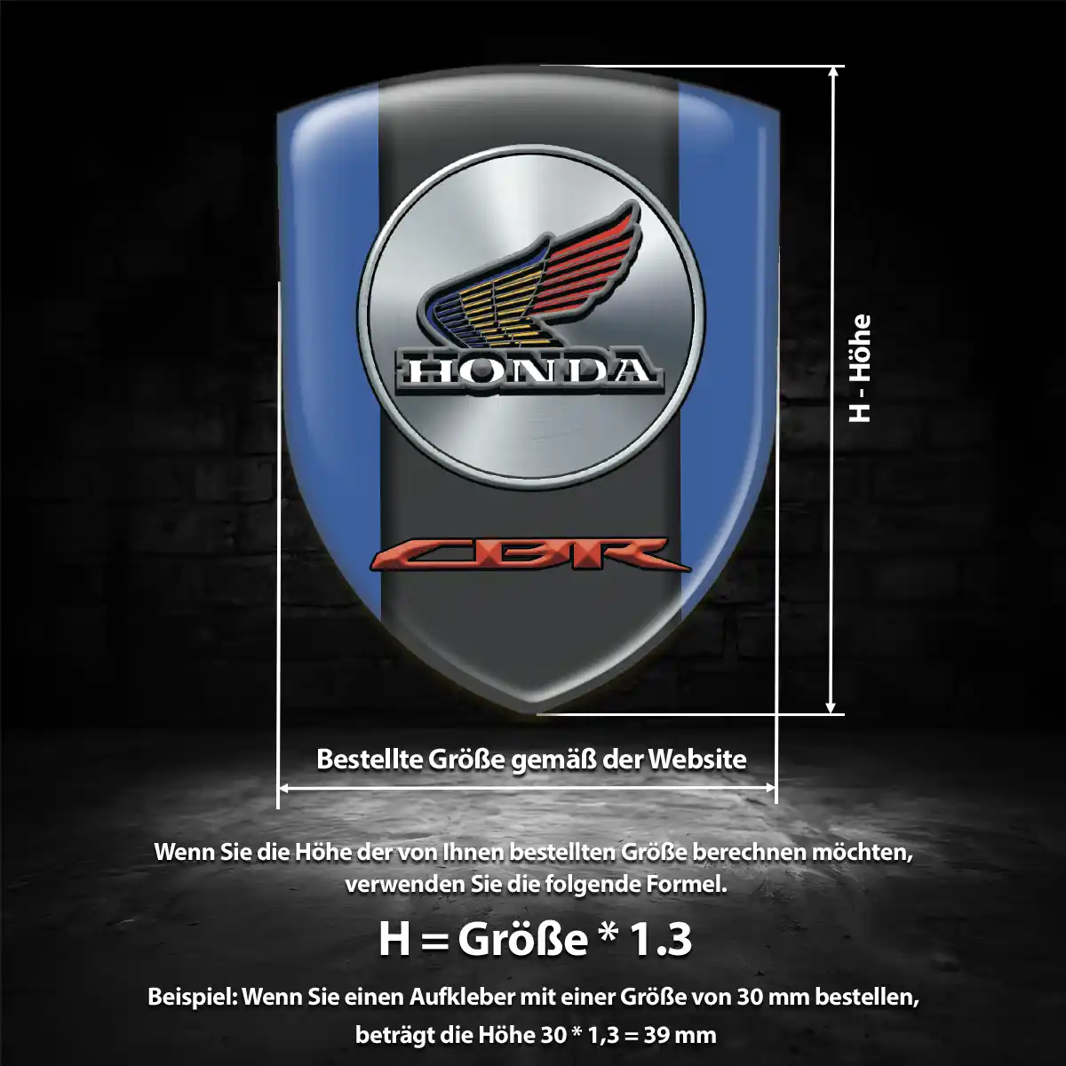 Honda Aufkleber Wappen Emblem Luxus-Edition