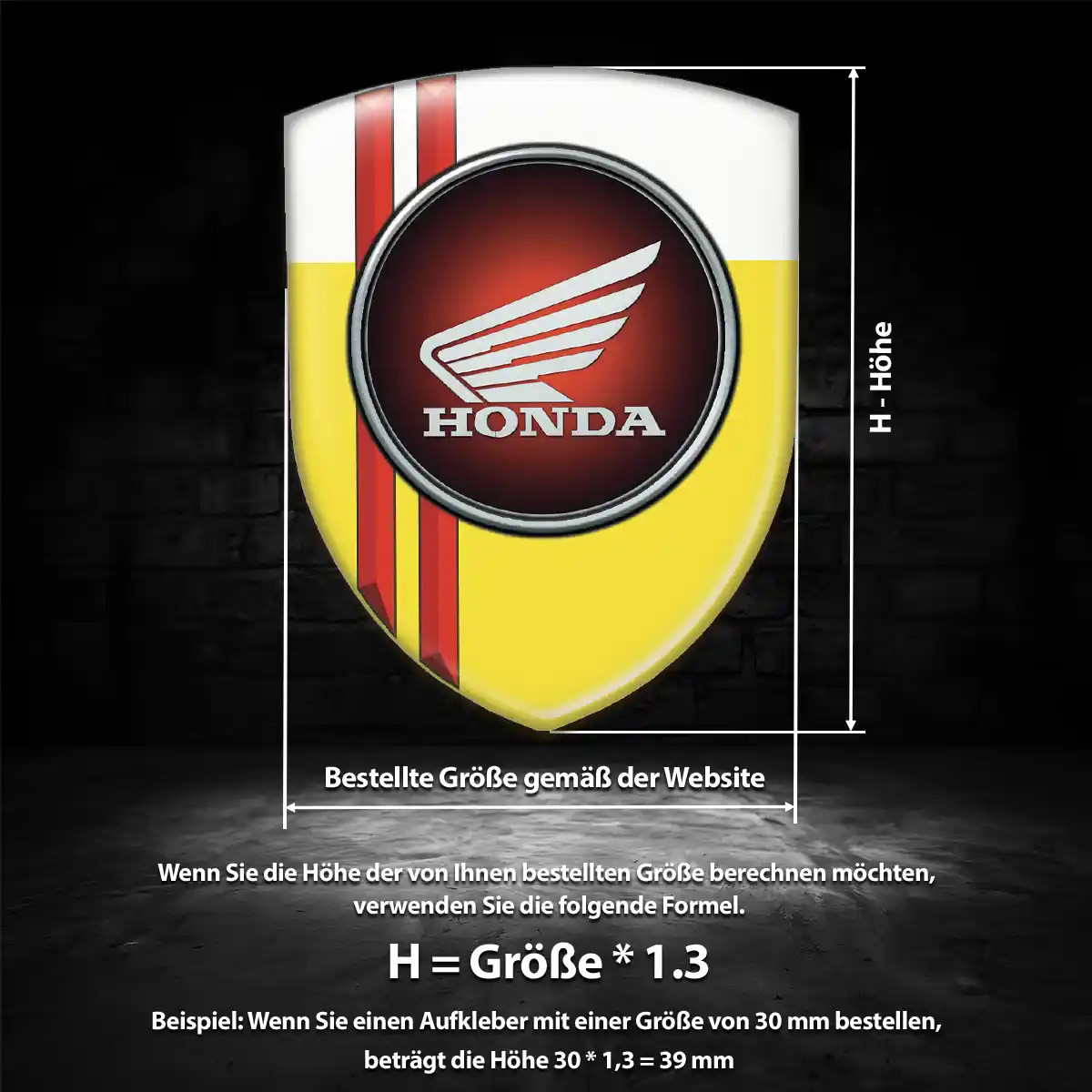 Honda Aufkleber Wappen Emblem Markenedition