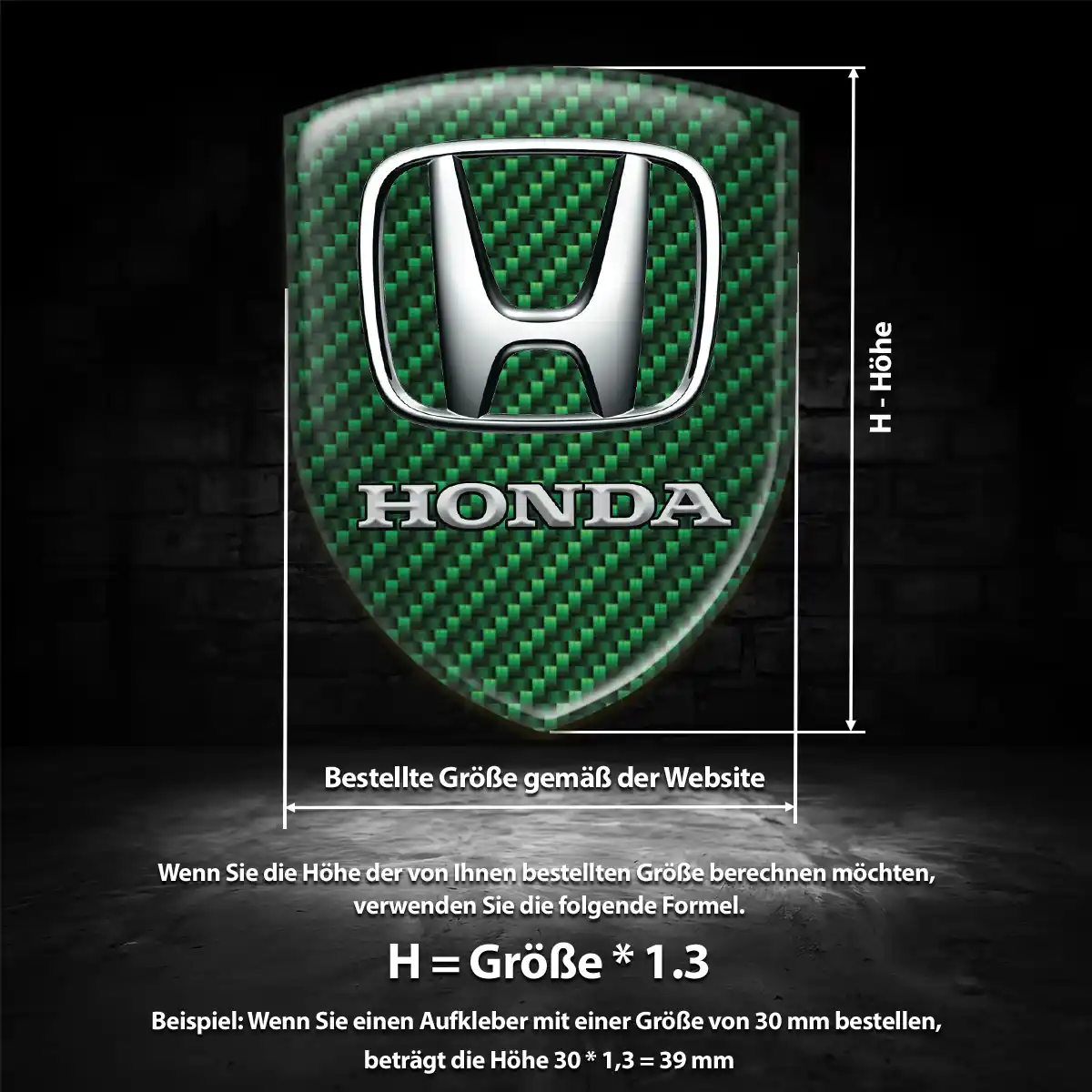 Honda Aufkleber Wappen Emblem Modernes Design