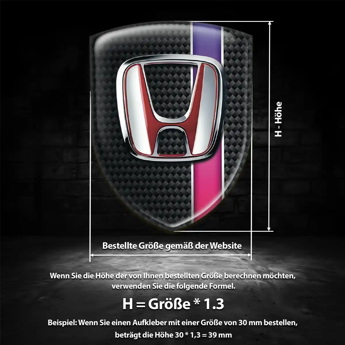 Honda Aufkleber Wappen Interieurdesign