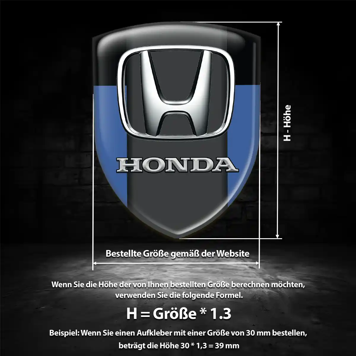 Honda Aufkleber Wappen Stilvolles Design