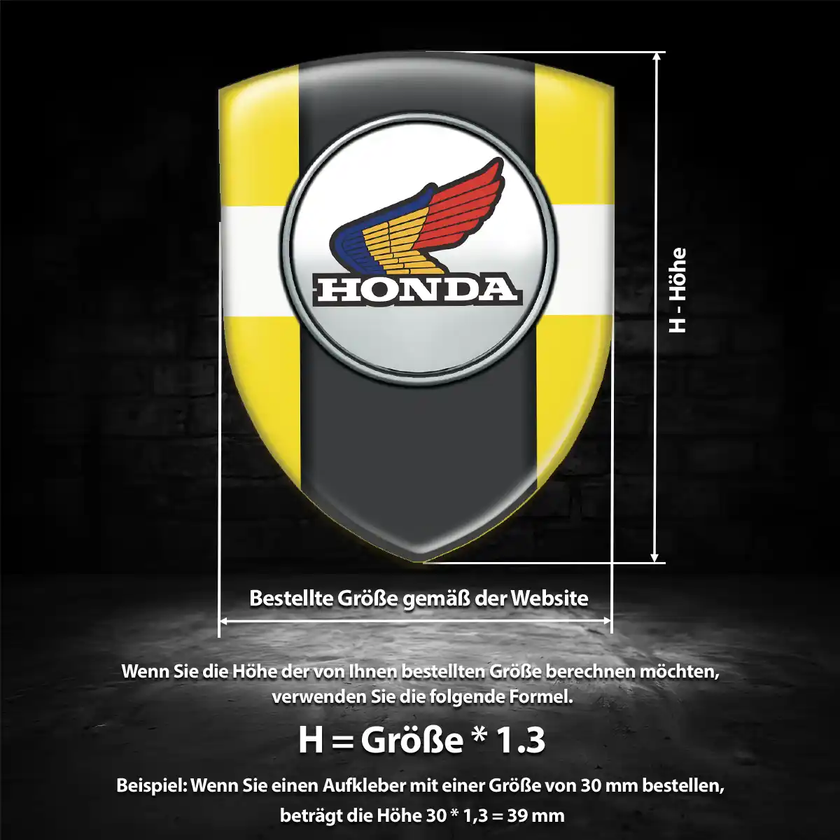 Honda Emblem Aufkleber Anspruchsvolles Design