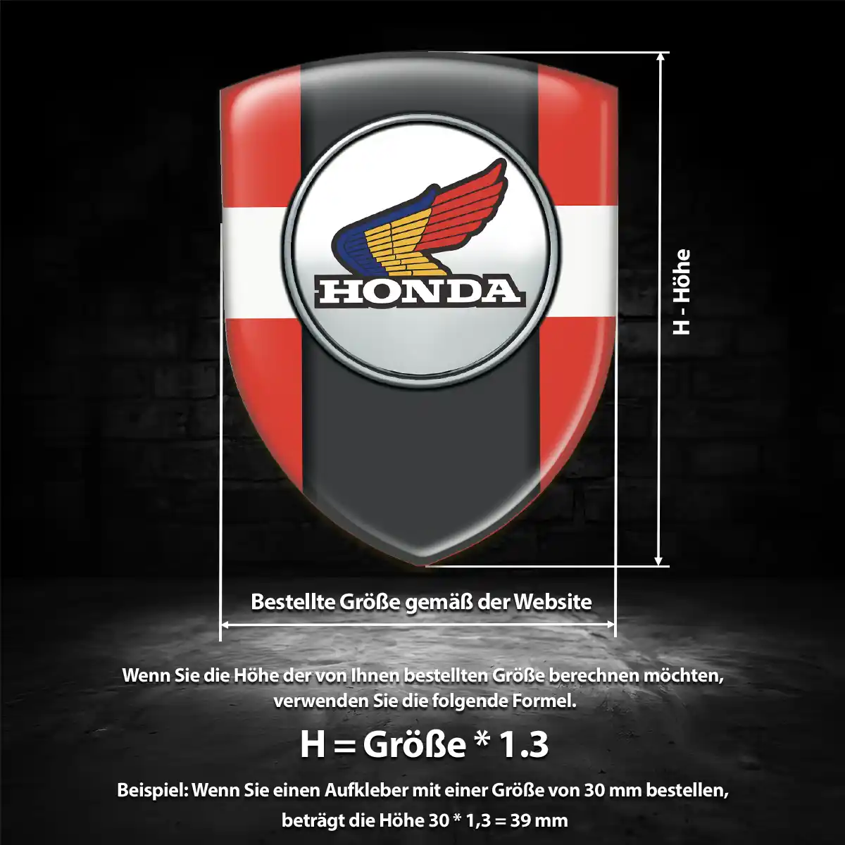 Honda Emblem Aufkleber Ausdrucksstarkes Design