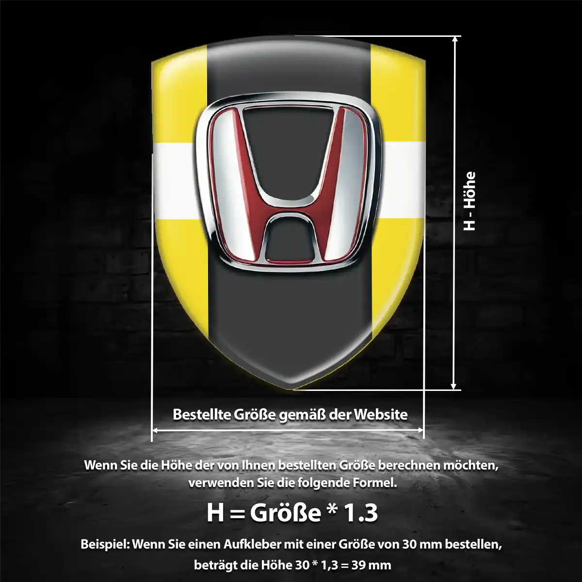 Honda Emblem Aufkleber Auto Ausdrucksstarkes Design