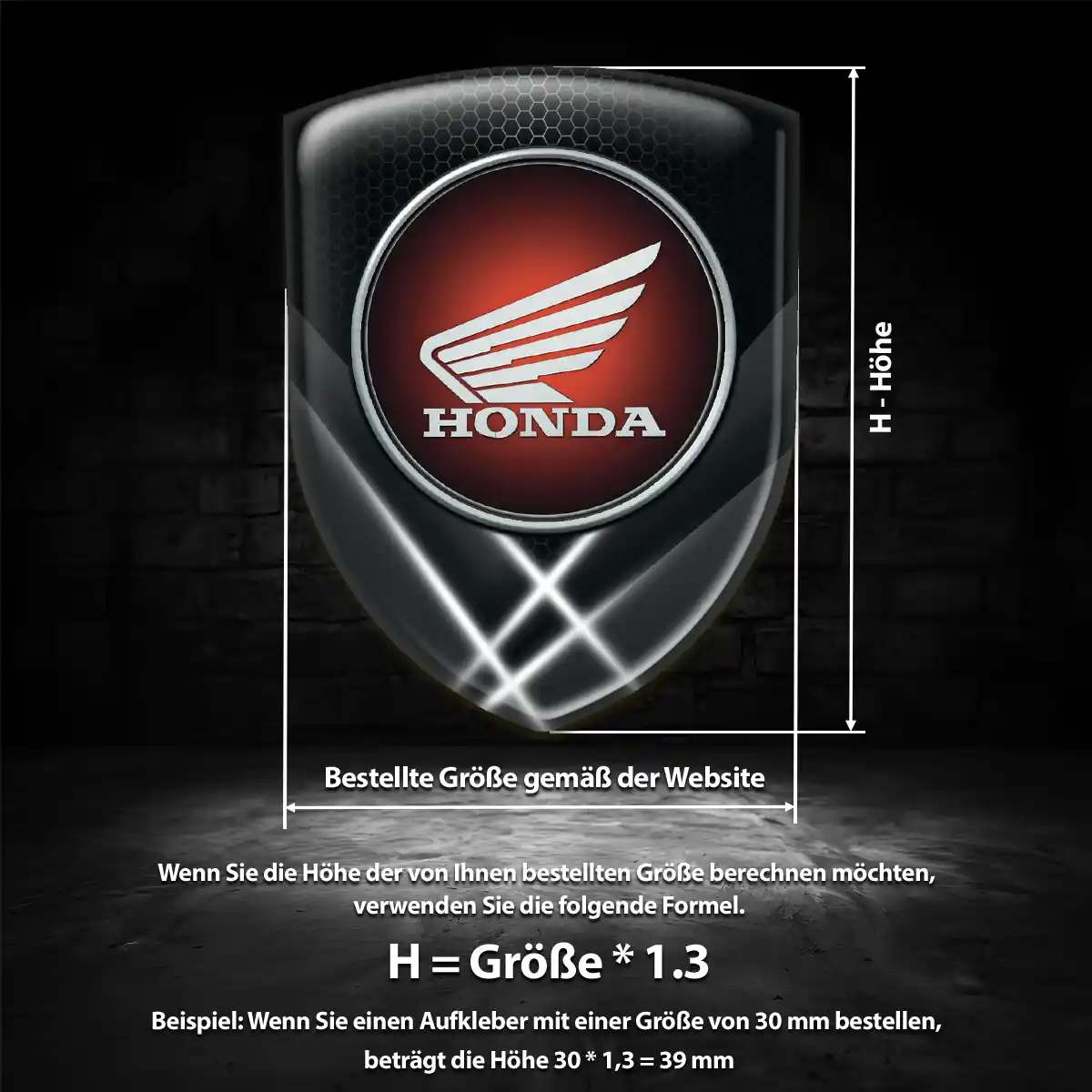 Honda Emblem Aufkleber Auto Edles Design