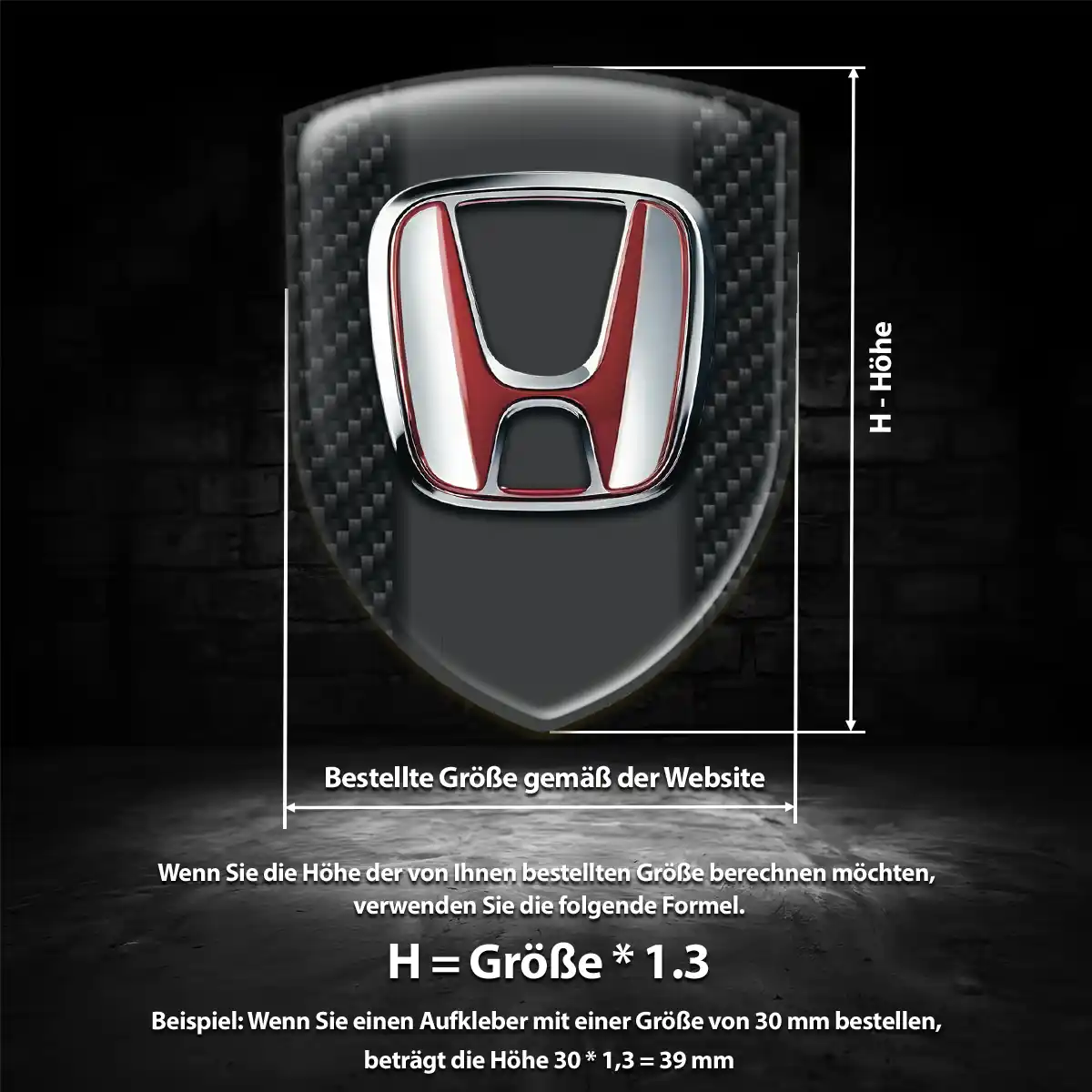 Honda Emblem Aufkleber Auto Exterieurdesign