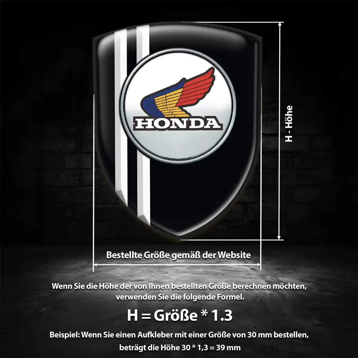 Honda Emblem Aufkleber Auto Hohe Qualität