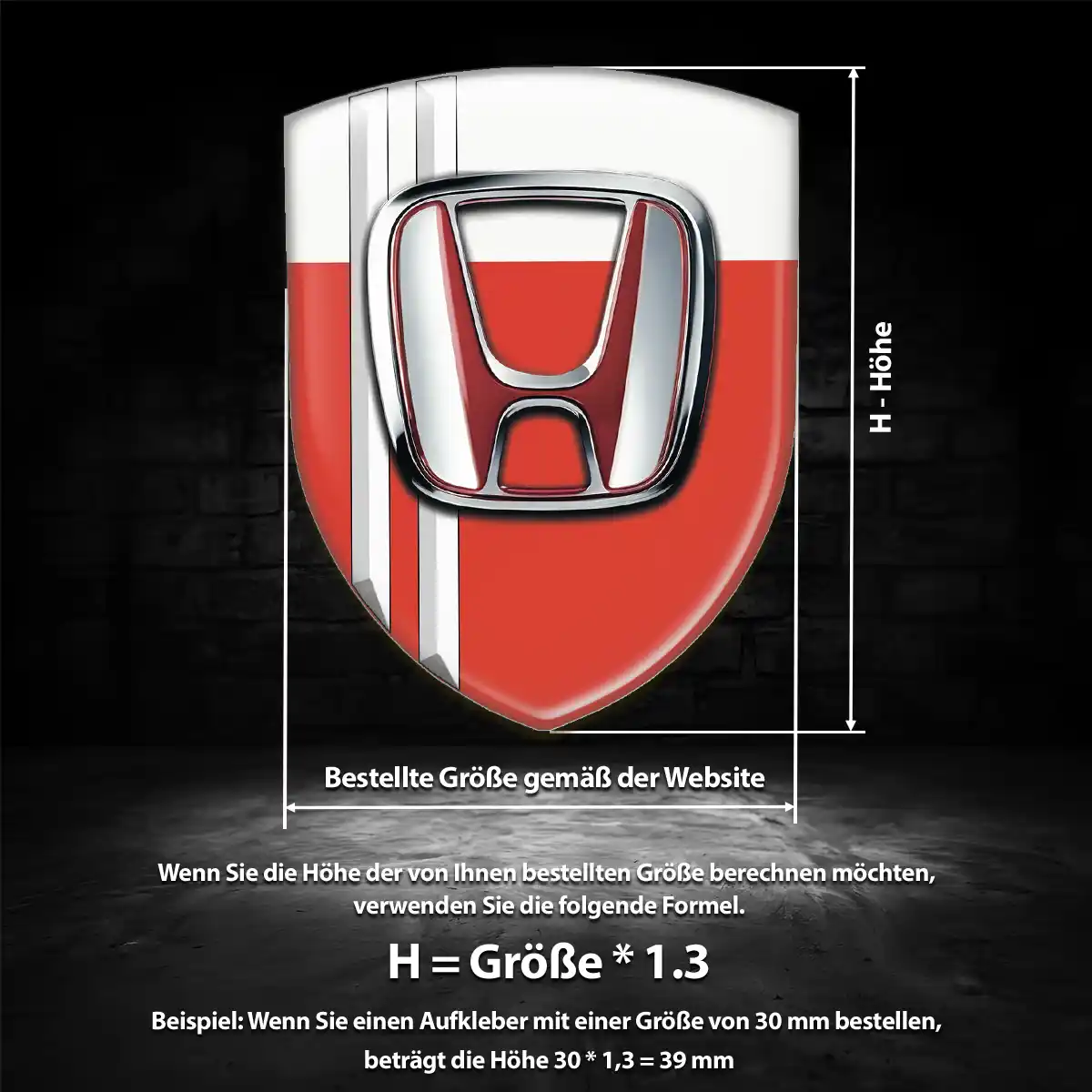 Honda Emblem Aufkleber Auto Interieurdesign