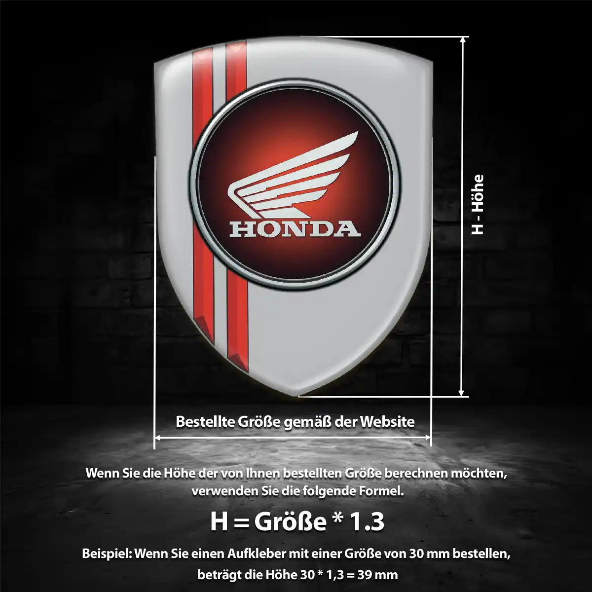 Honda Emblem Aufkleber Auto Limitierte Auflage