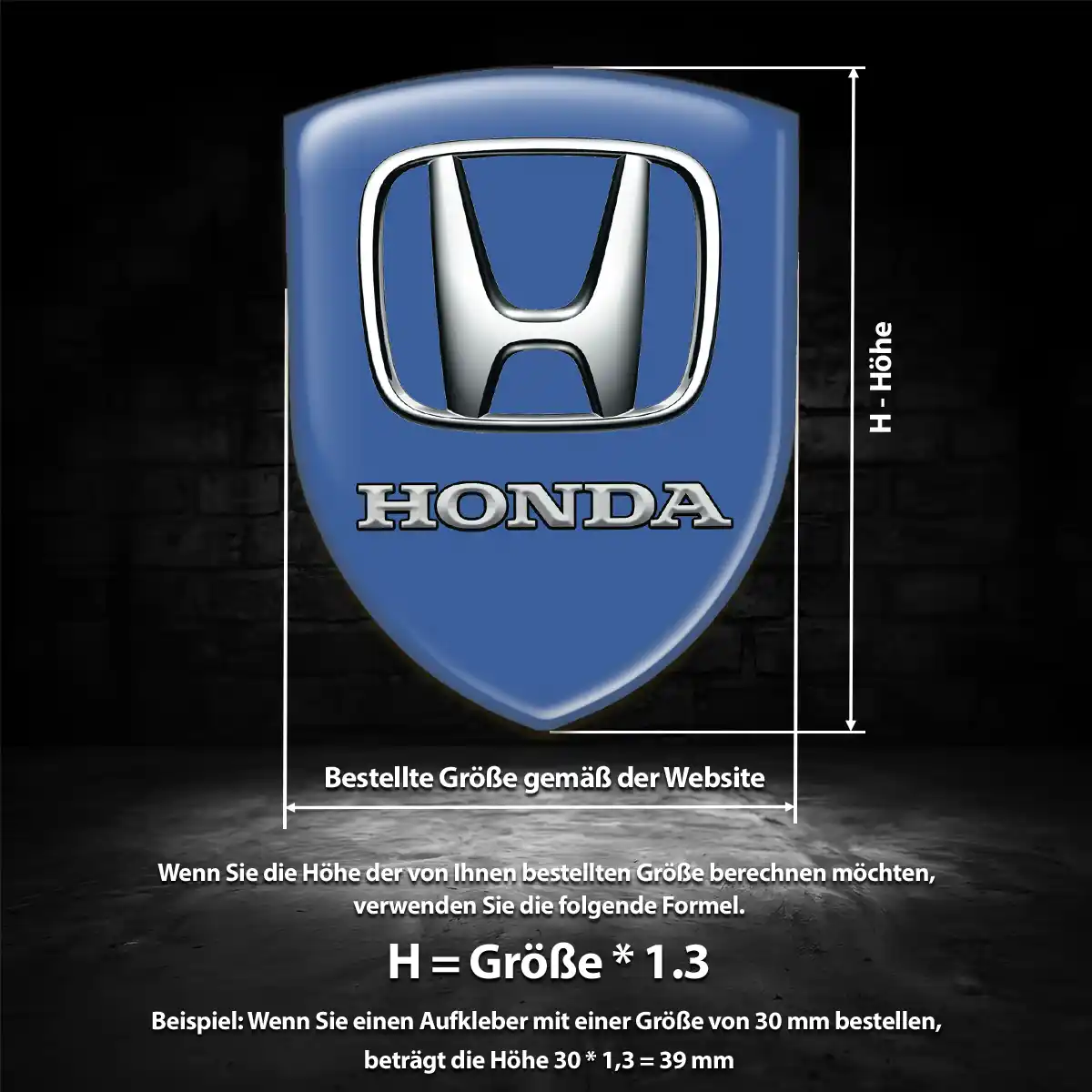 Honda Emblem Aufkleber Auto Luxus-Edition
