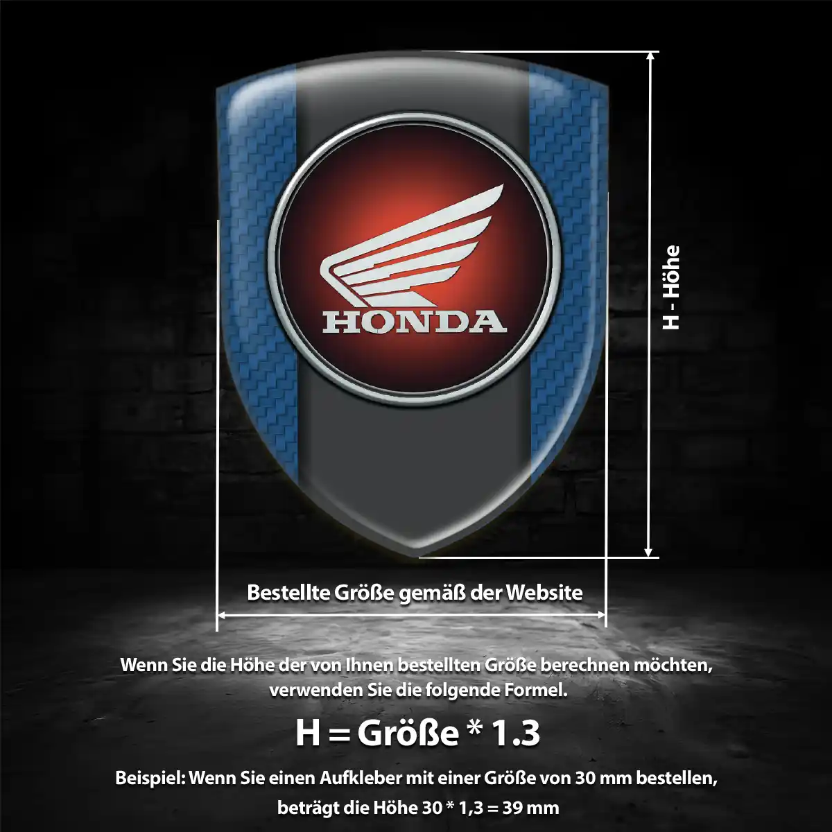 Honda Emblem Aufkleber Auto Markenedition