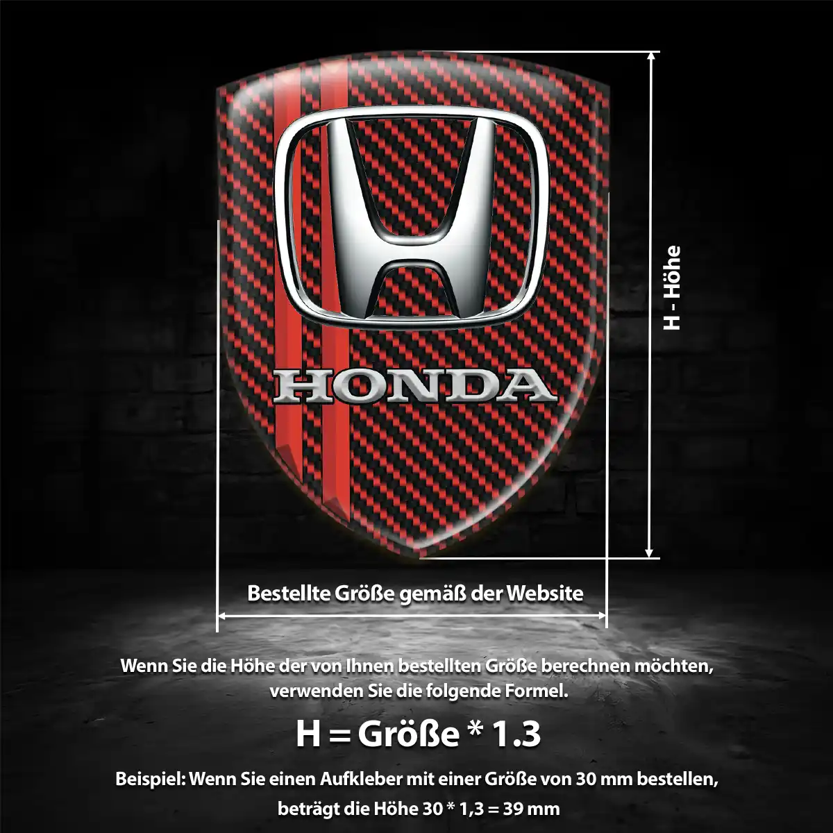 Honda Emblem Aufkleber Auto Premium-Edition