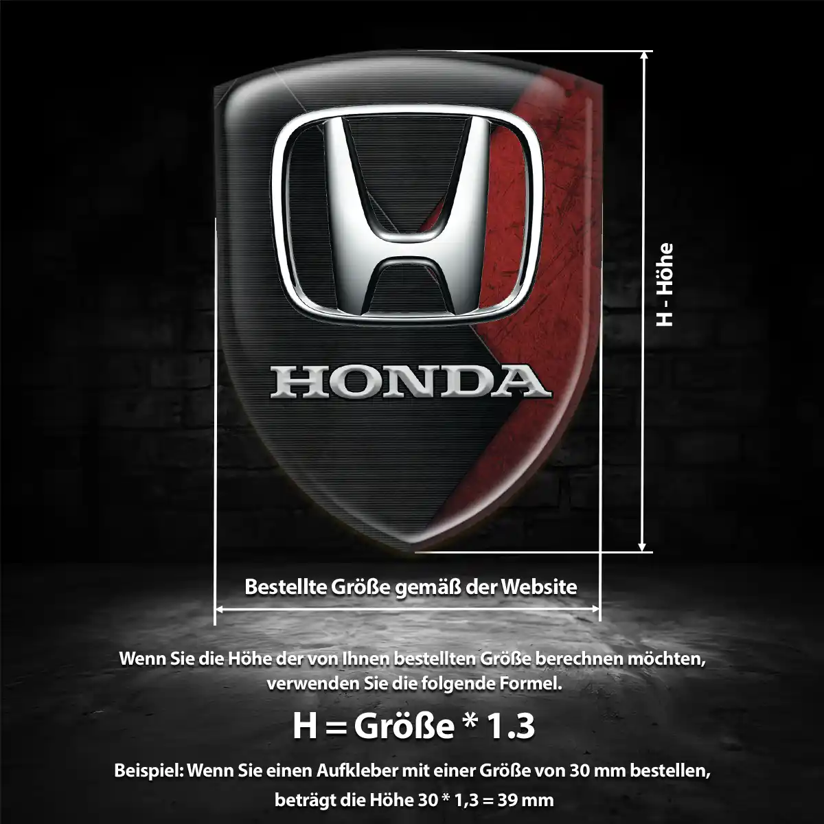 Honda Emblem Aufkleber Edles Design