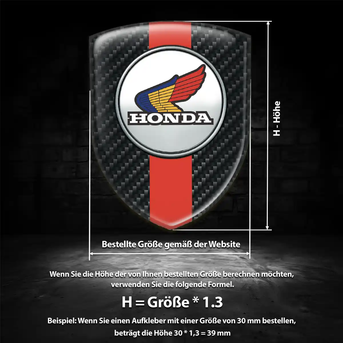 Honda Emblem Aufkleber Elegantes Design