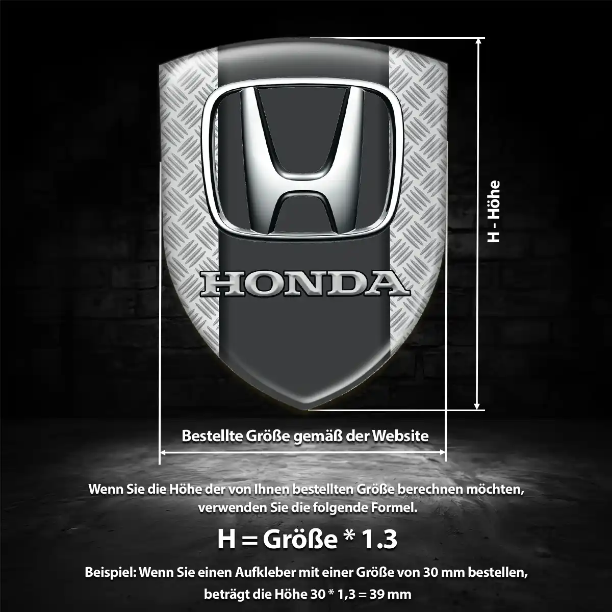Honda Emblem Aufkleber Exterieurdesign