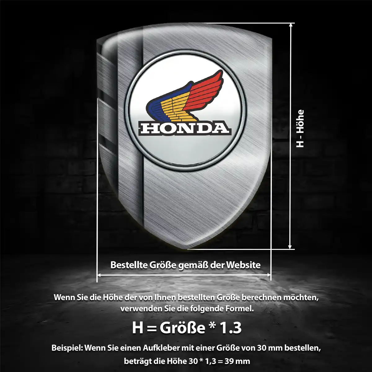 Honda Emblem Aufkleber Interieurdesign