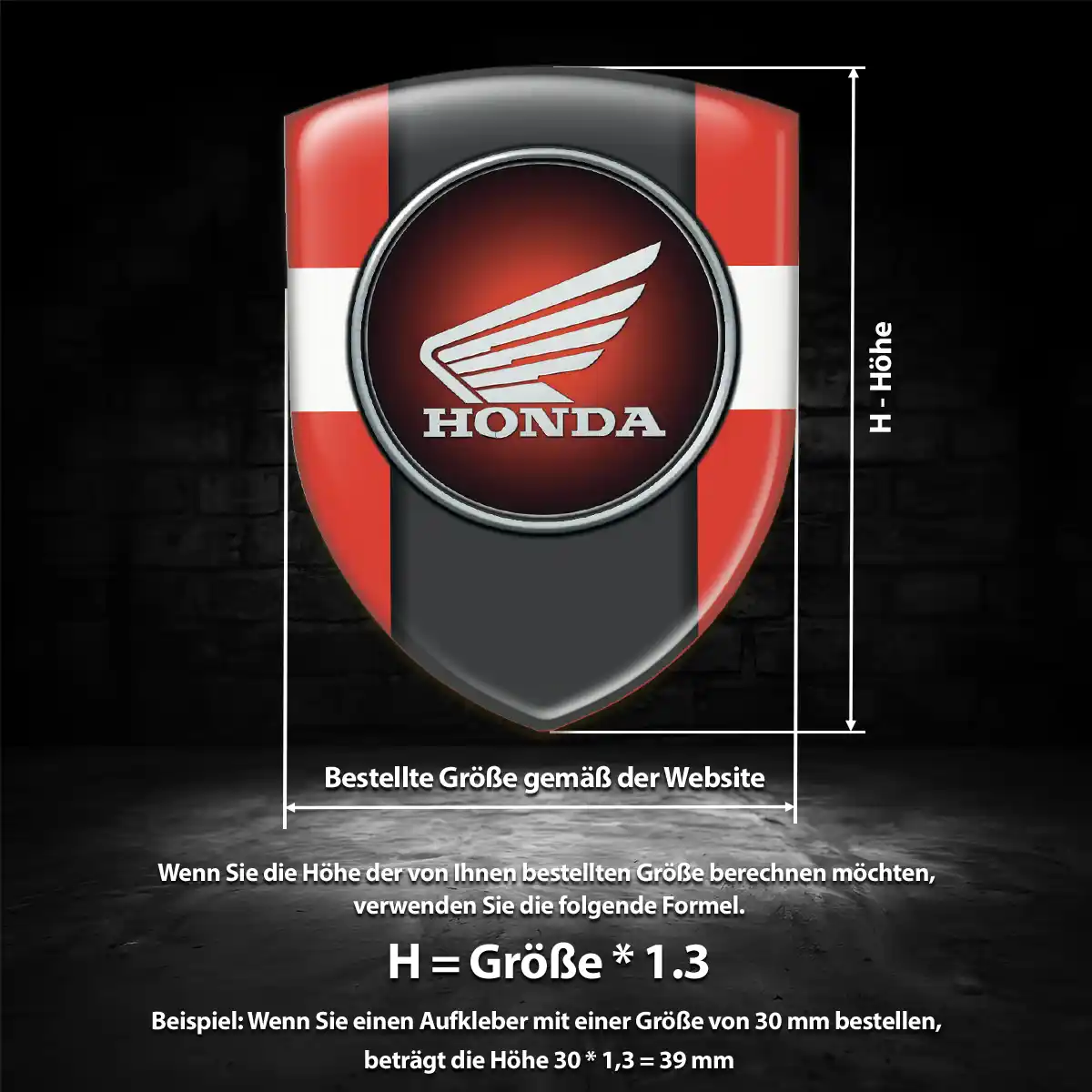 Honda Emblem Aufkleber Luxus-Edition