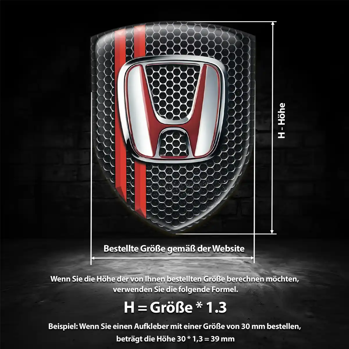 Honda Emblem Aufkleber Markenedition