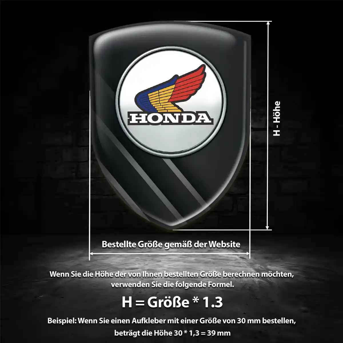 Honda Emblem Aufkleber Modernes Design