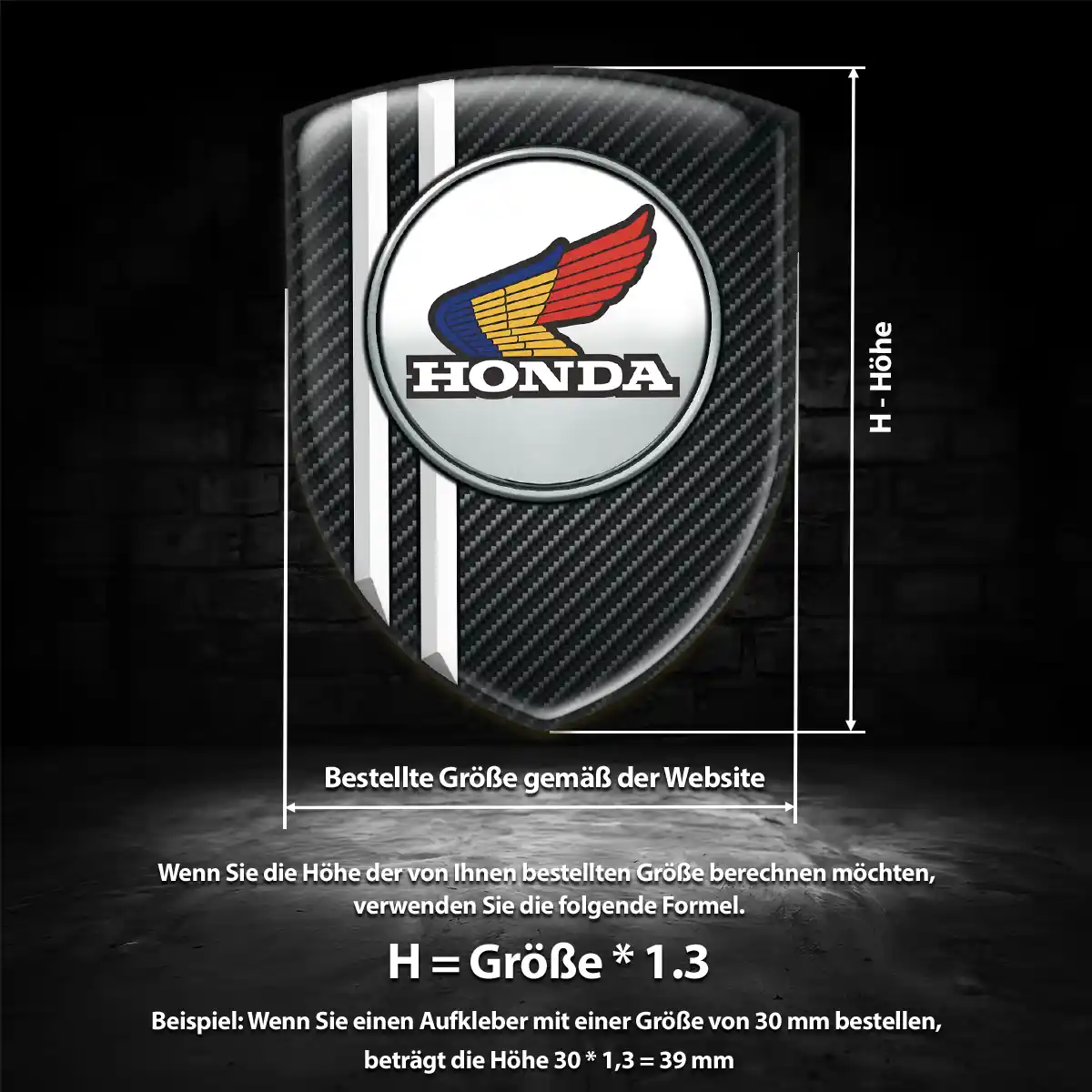 Honda Emblem Aufkleber Premium-Edition
