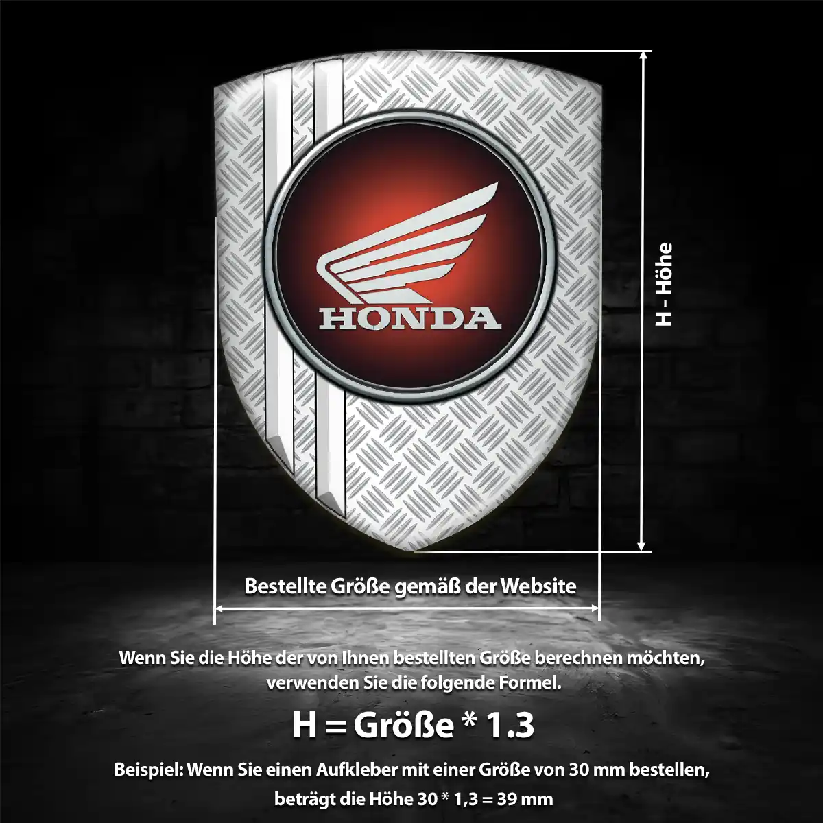 Honda Emblem Aufkleber Premiumqualität