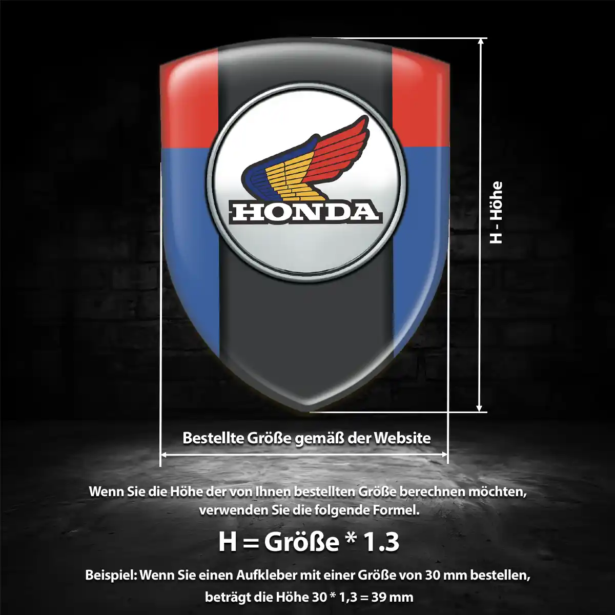 Honda Emblem Aufkleber Stilvolles Design