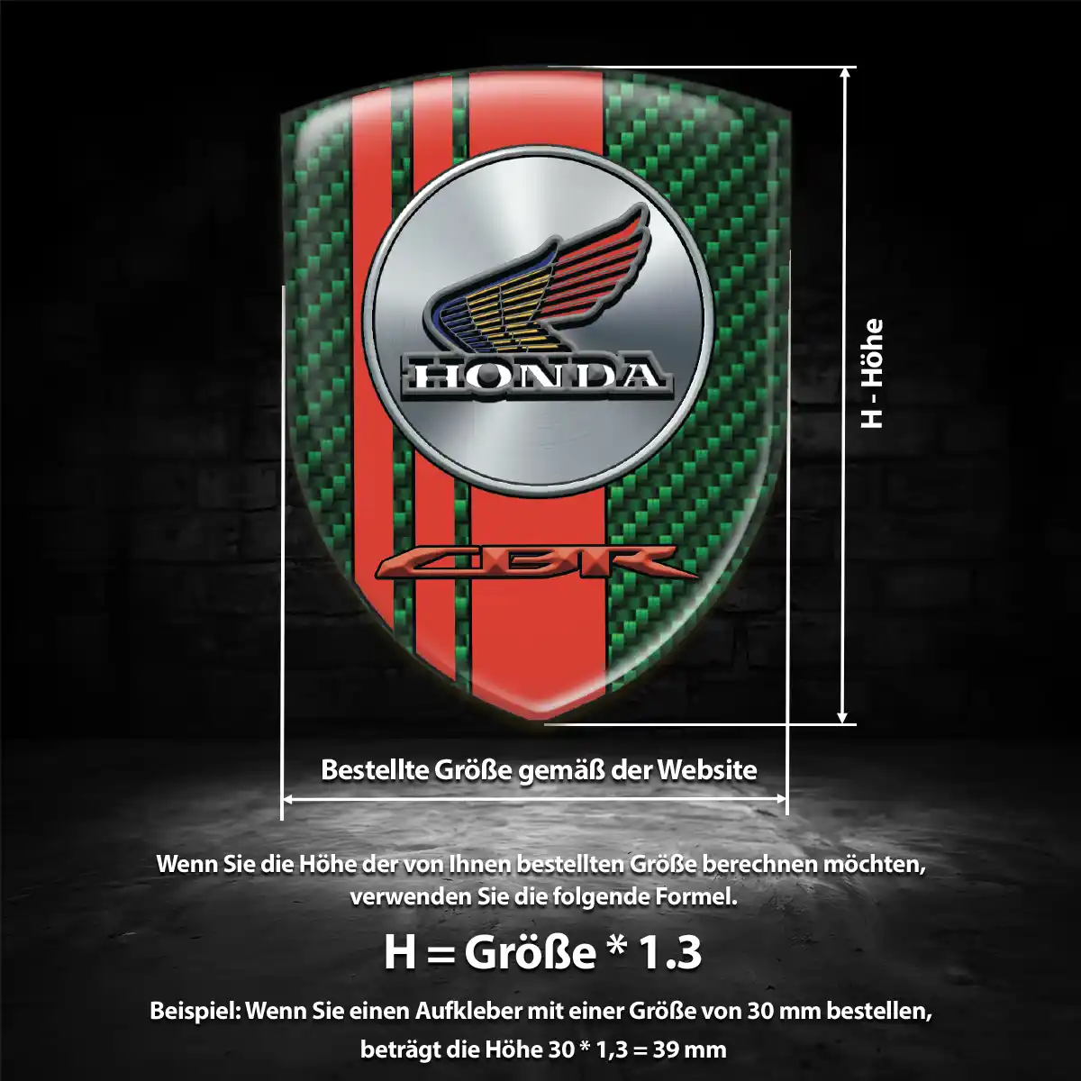 Honda Emblem Aufkleber Tuningfahrzeug