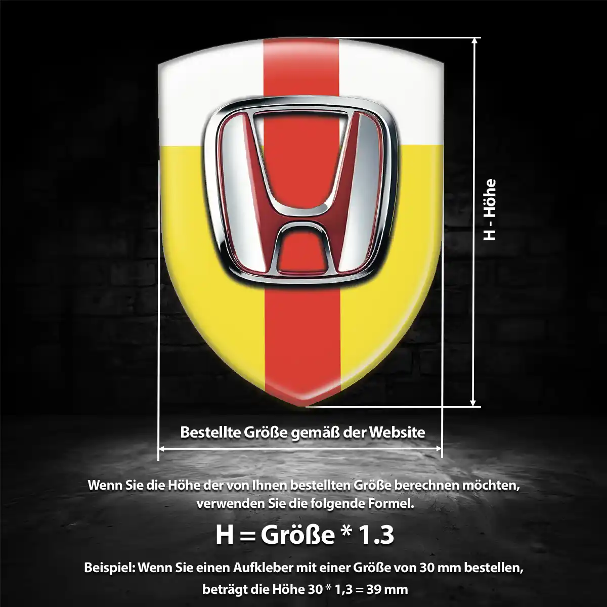 Honda Emblem Aufkleber Wappen Anspruchsvolles Design