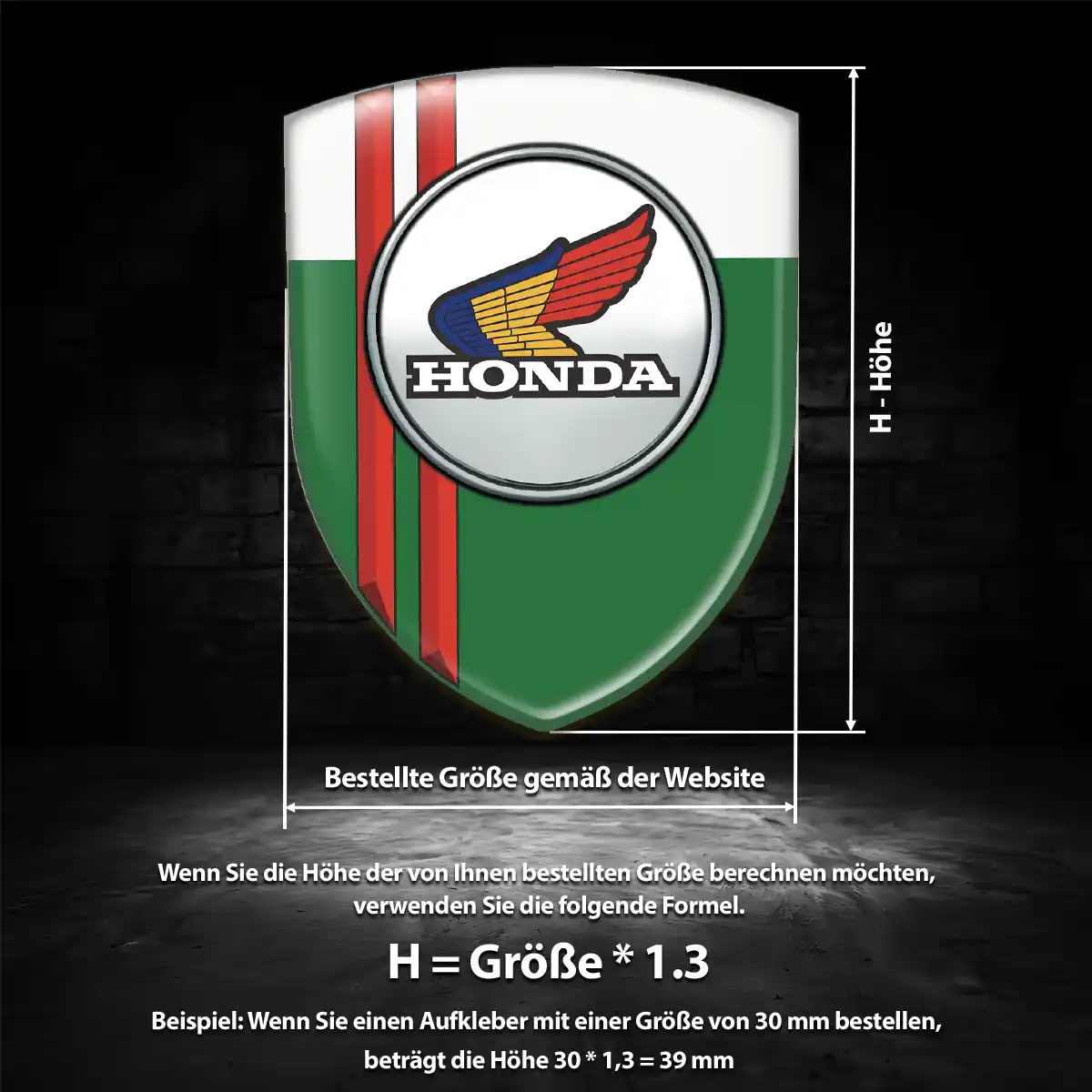 Honda Emblem Aufkleber Wappen Ausdrucksstarkes Design