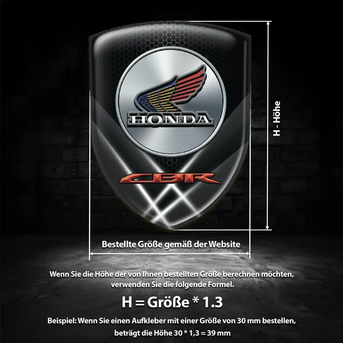 Honda Emblem Aufkleber Wappen Auto Edles Design