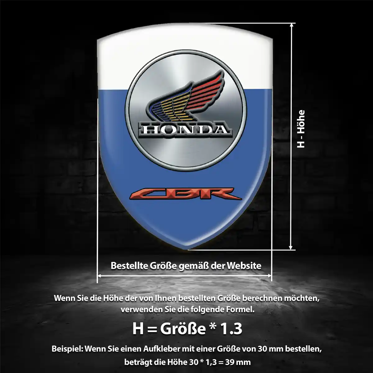 Honda Emblem Aufkleber Wappen Auto Elegantes Design