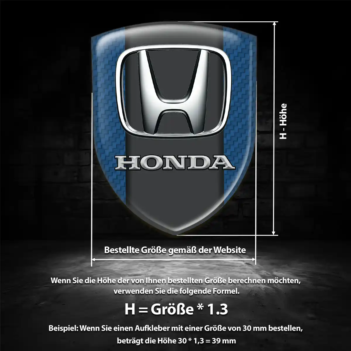 Honda Emblem Aufkleber Wappen Auto Hohe Qualität