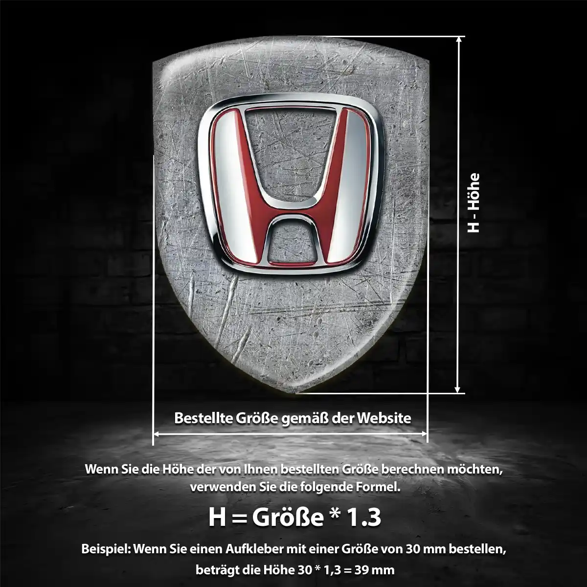 Honda Emblem Aufkleber Wappen Auto Markenedition