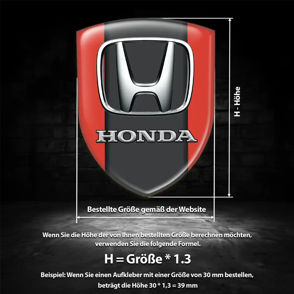 Honda Emblem Aufkleber Wappen Auto Stilvolles Design