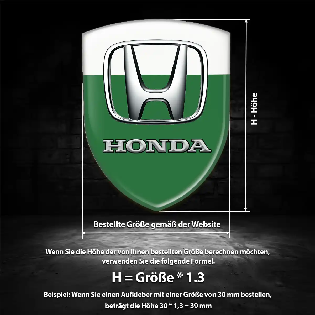 Honda Emblem Aufkleber Wappen Auto Tuningfahrzeug